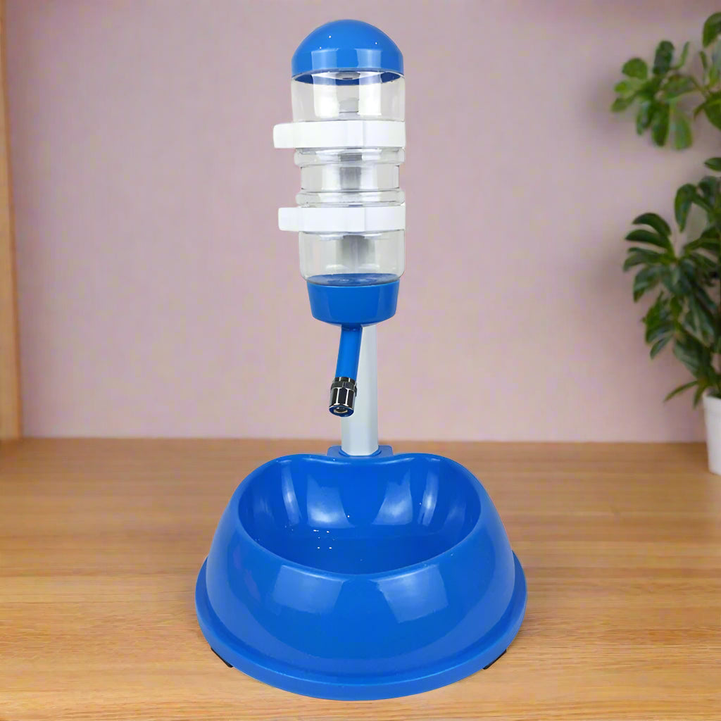 dog bowl pet bowl auto feeder blue