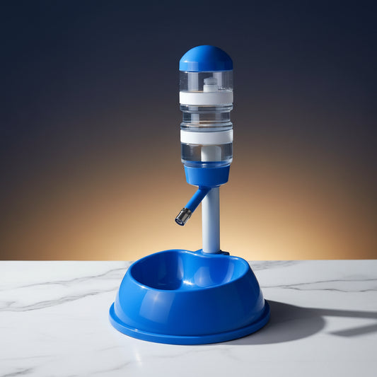 dog bowl pet bowl auto feeder blue