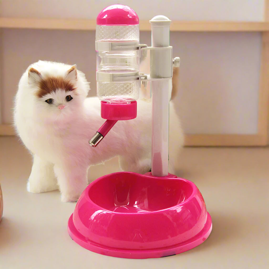 pet auto feeder llimited addition pink dog bowl