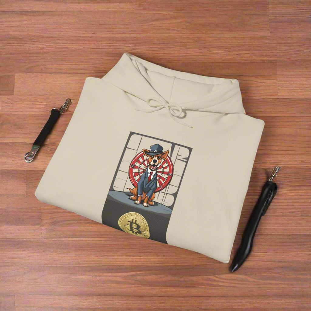 Unisex Heavy Blend bitcoin and darts™ Hooded Sweatshirt - Sniff Waggle And Walk