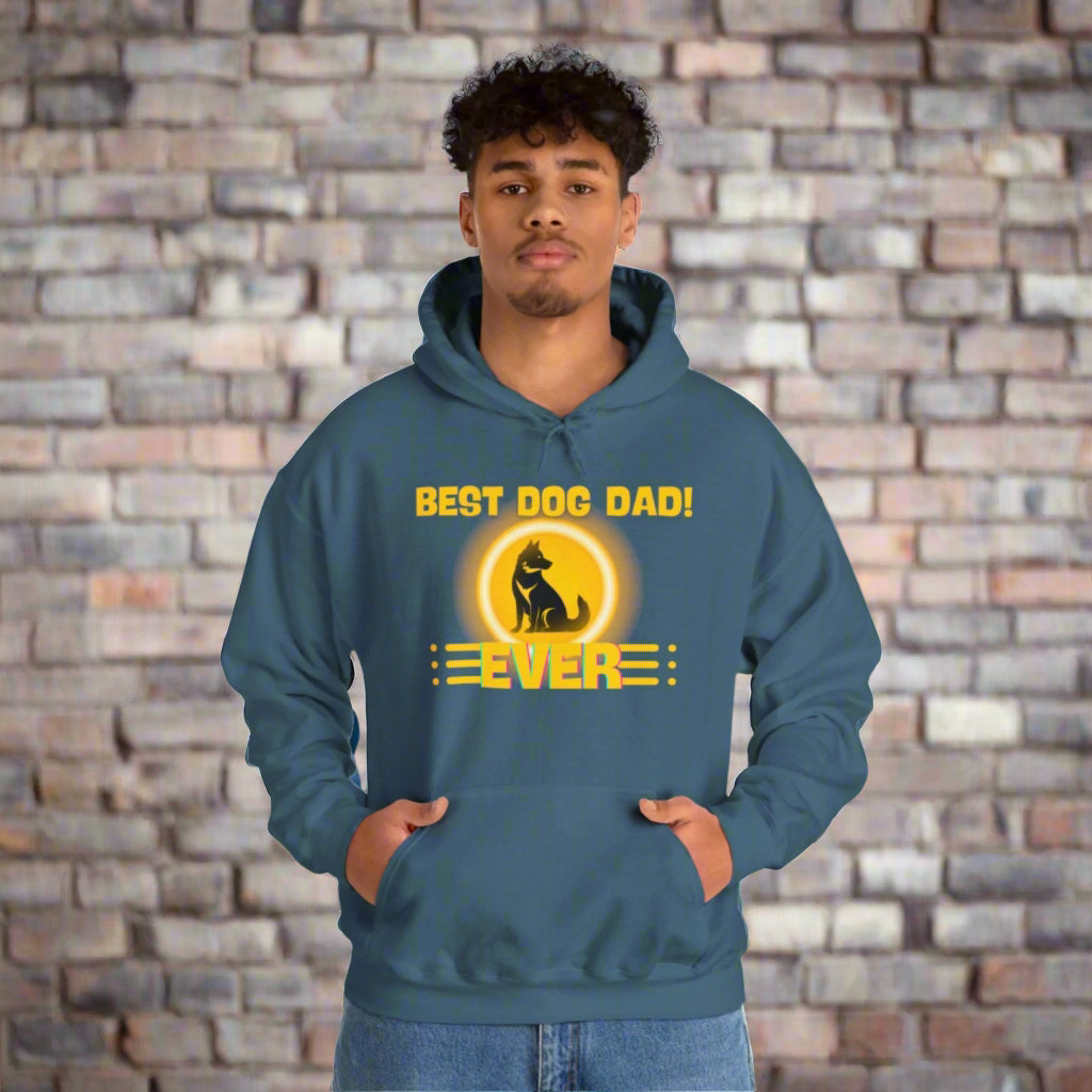 best dog dad ever" Hooded Sweatshirt - Sniff Waggle And Walk funny gift