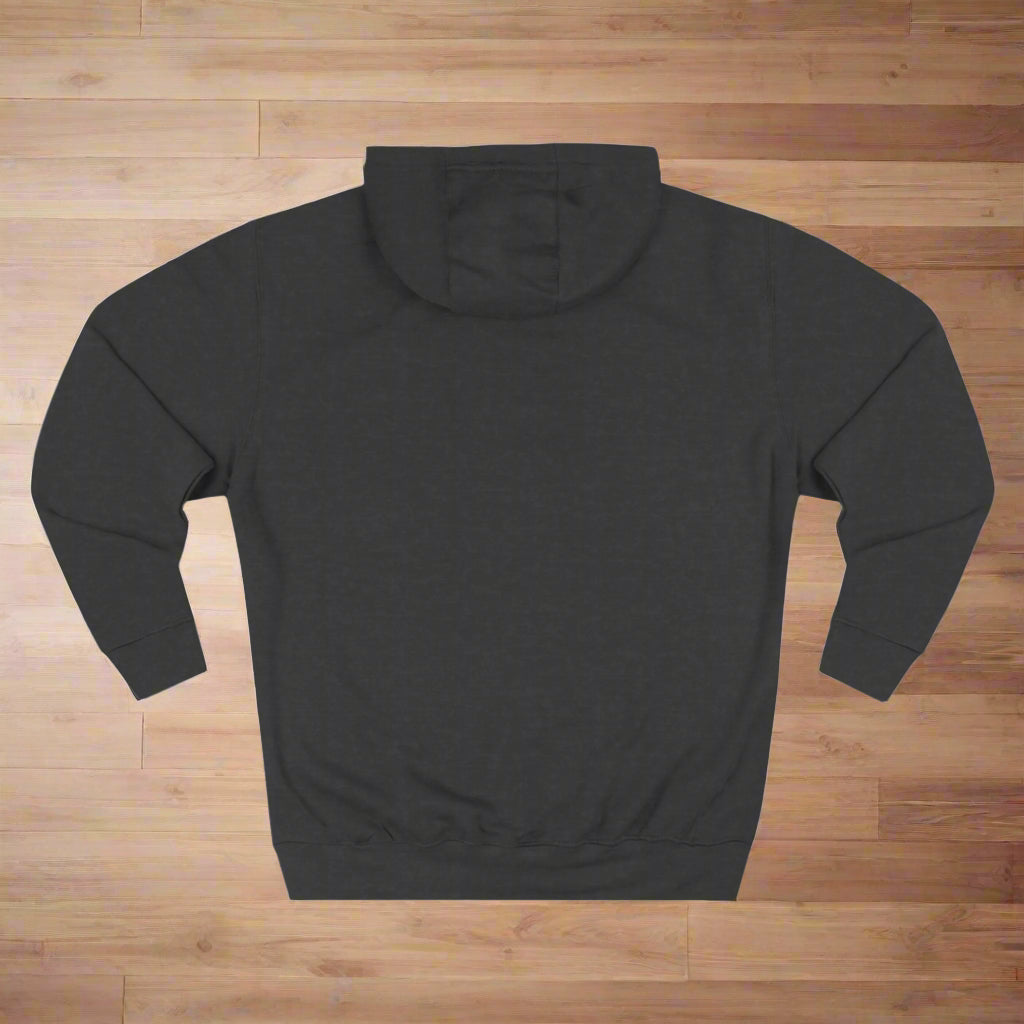 "Super Dog" Three panel Fleece Hoodie - Sniff Waggle And Walk back view