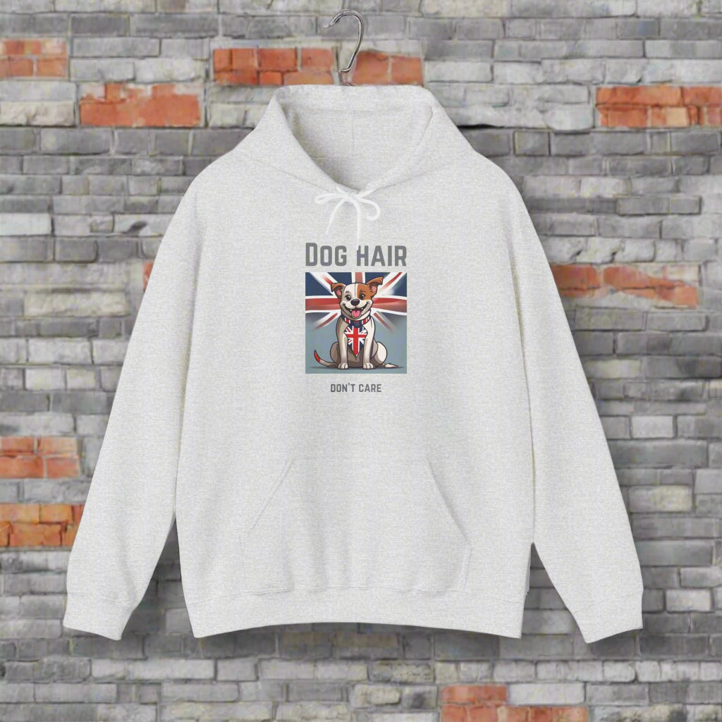 premium dog gift "dog hair dont care" Hooded Sweatshirt - Sniff Waggle And Walk gray