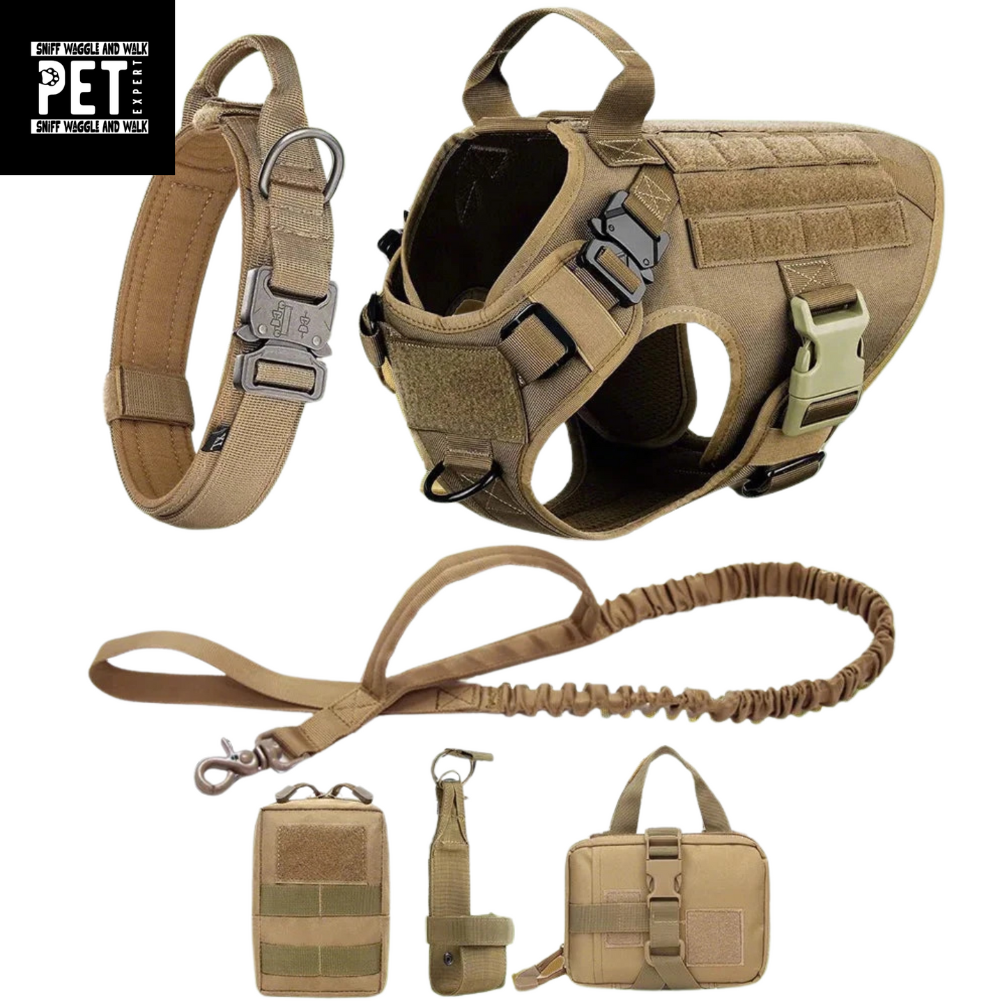 tactical dog collar and harness sets