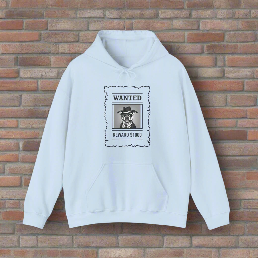 "Wanted 2" Hooded Sweatshirt - Sniff Waggle And Walk dog lover gift light blue