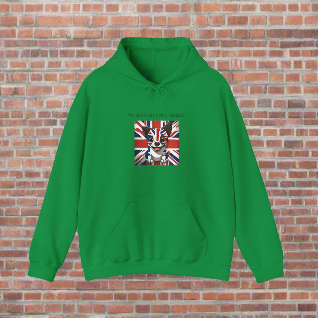Unisex Blend "My dog is my spirit animal."β’ Hooded Sweatshirt - Sniff Waggle And Walk green