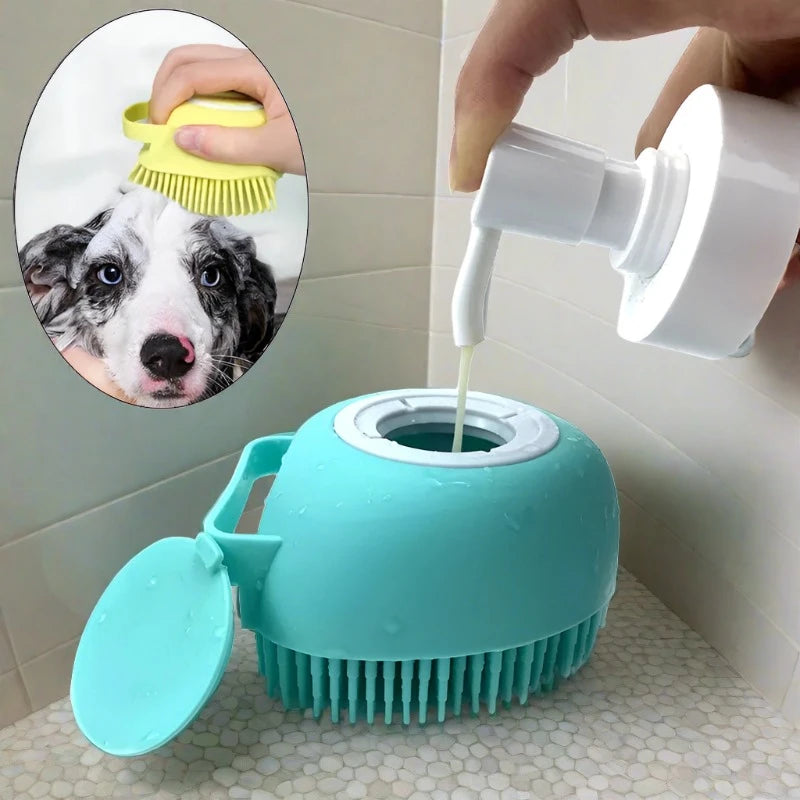 best Soapy massage dog Spa brush. - Sniff Waggle And Walk