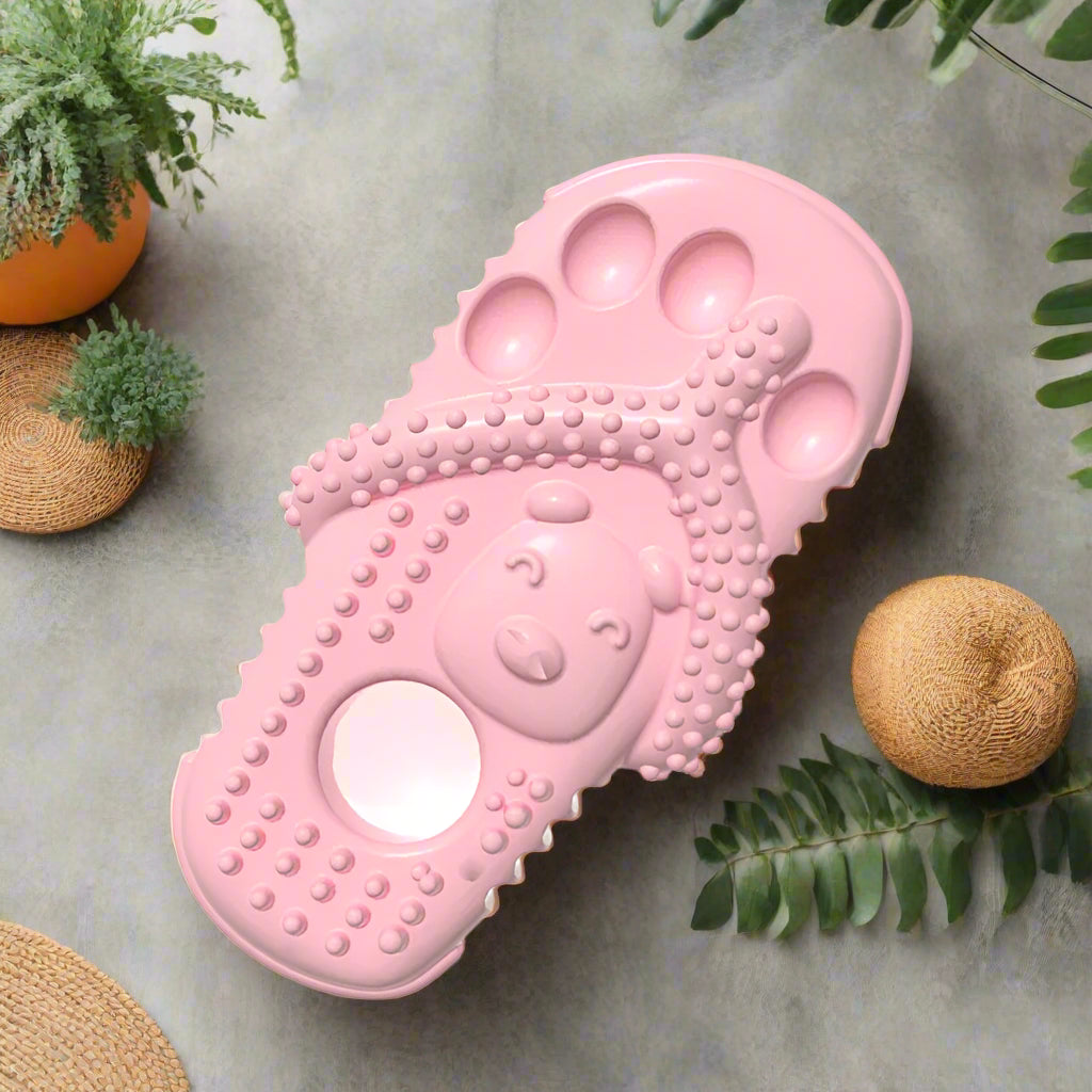 Dog Chew Toy: Pink Rubber Durable Molars Training Toys. - Sniff Waggle And Walk
