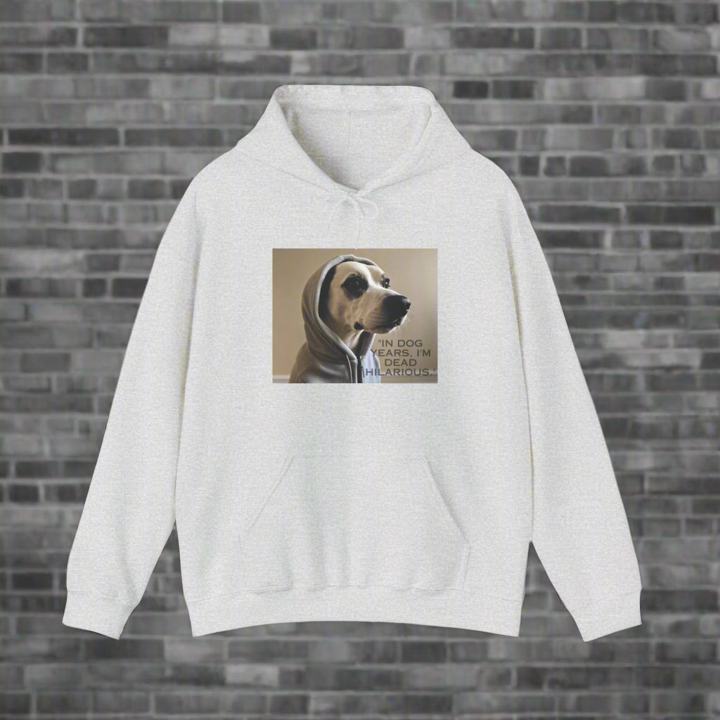 eco friendly dog walking hoodie in white