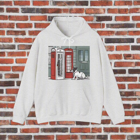 gray dog walking hoodie best Hooded Sweatshirt - Sniff Waggle And Walk