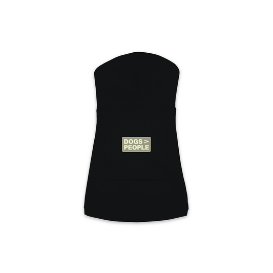 Dogs > People Dog Hoodie — Black, Small Sizes (XS-M)