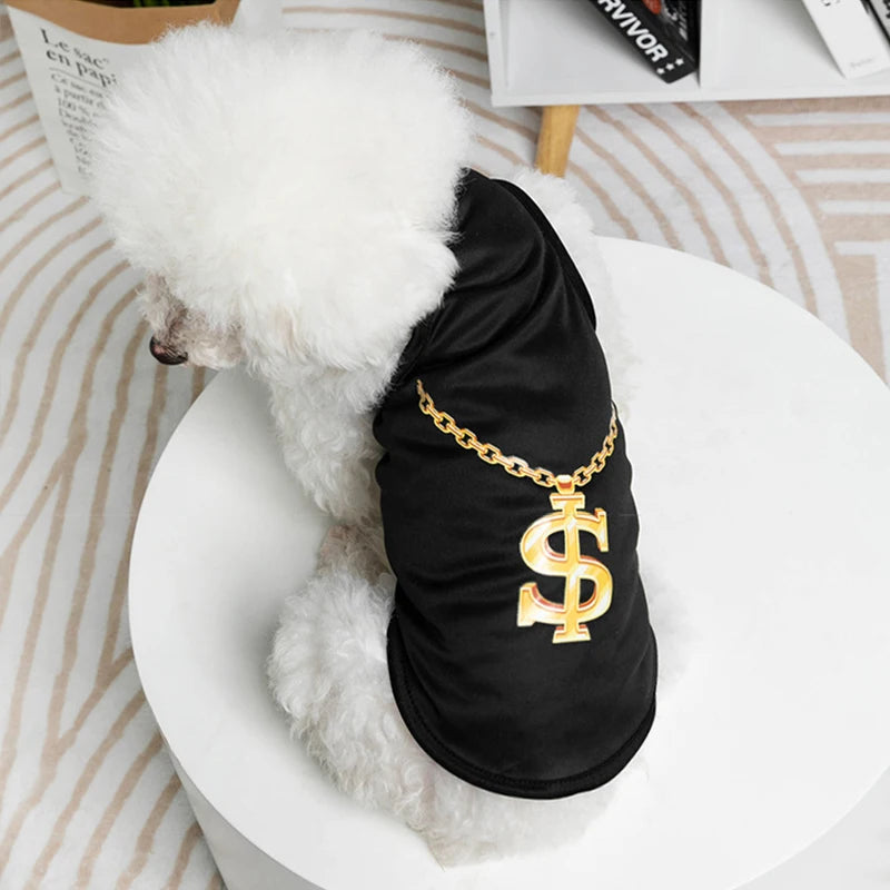 dollar sign Funny Dog clothing Vests. - Sniff Waggle And Walk