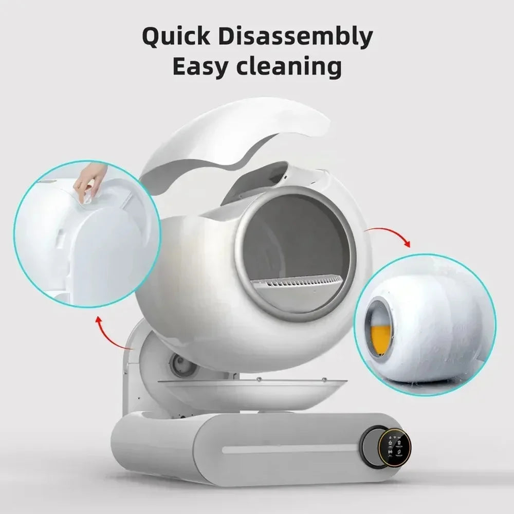 easy cleaning cat litter box