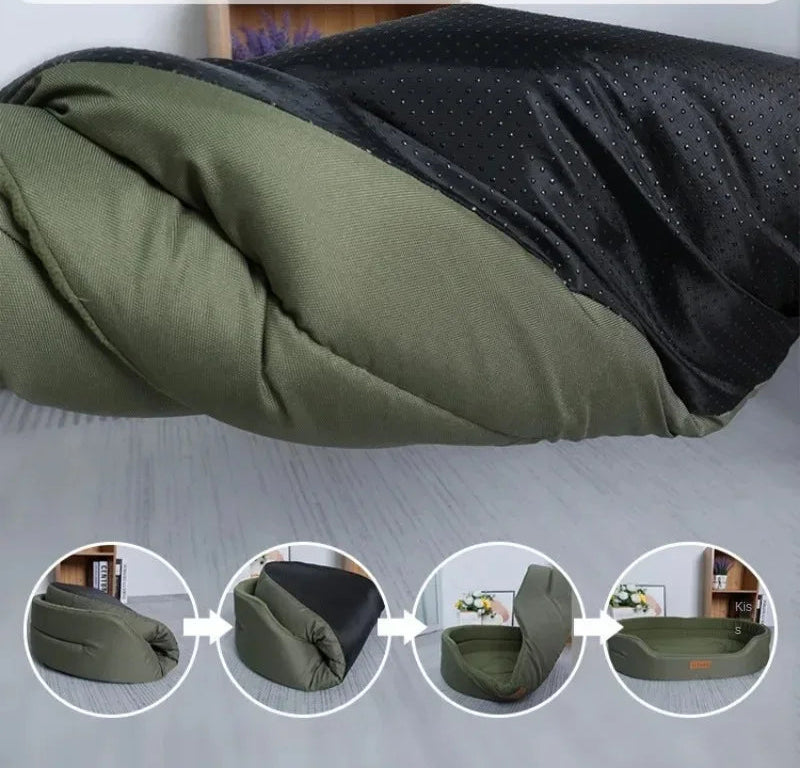 luxury easy wash dog bed green