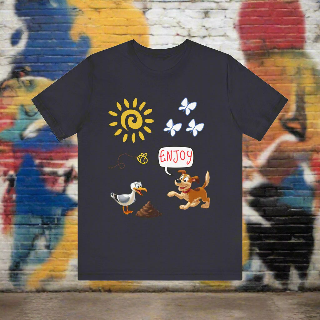 enjoy dog lovers tshirt eco friendly clothes black