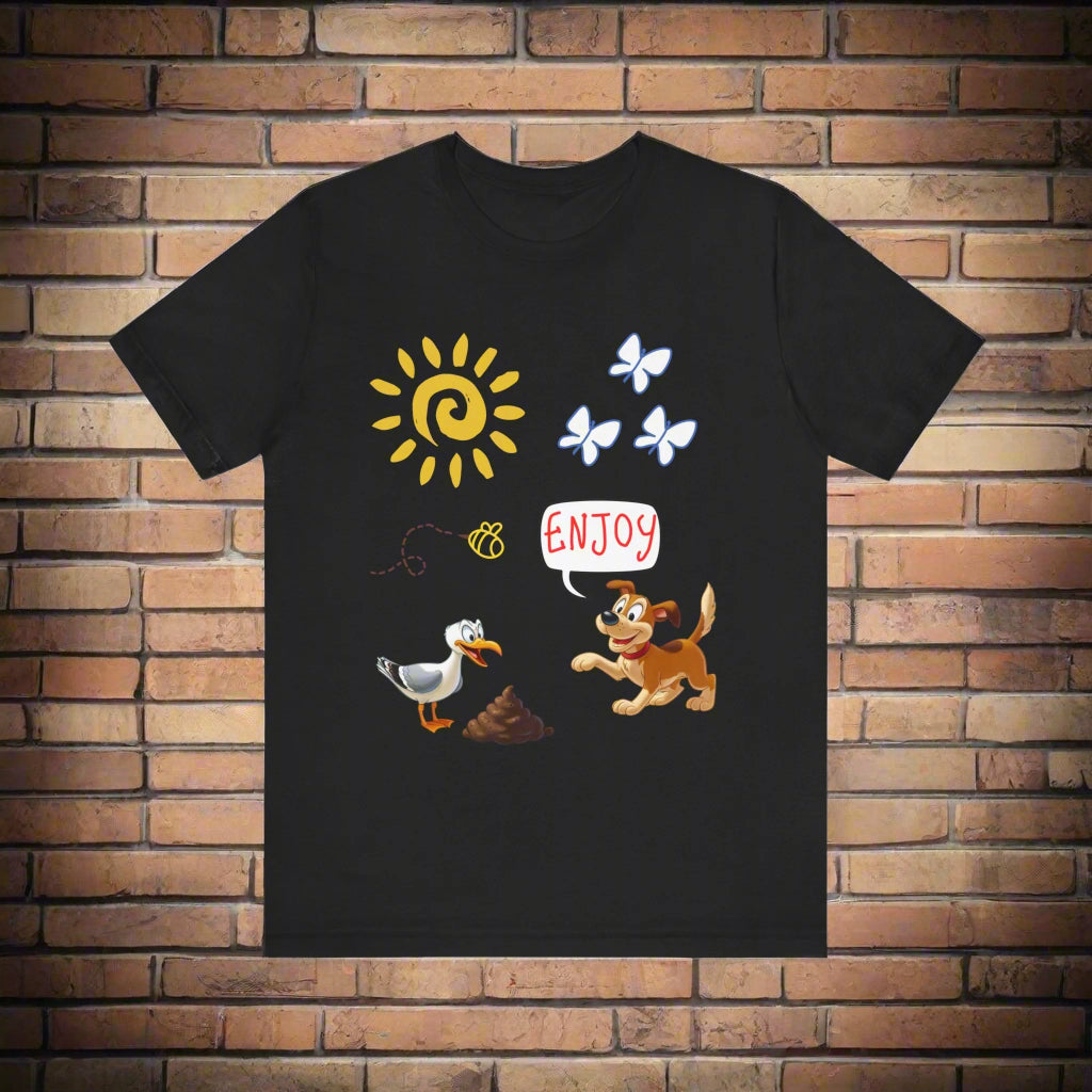 enjoy tshirt for dog lovers gift idea black