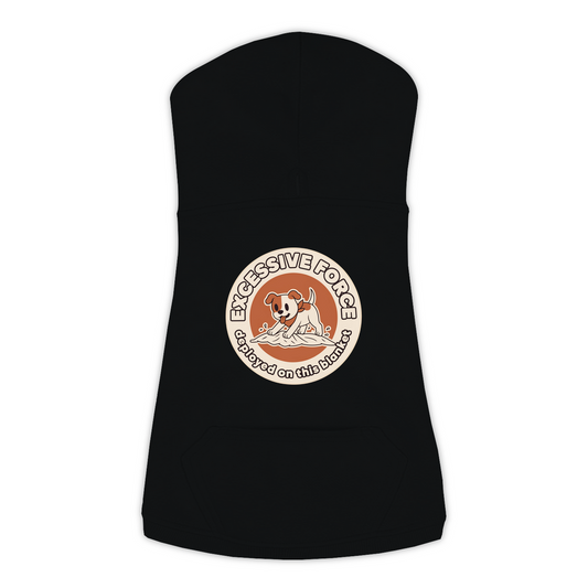 Excessive Force Dog Hoodie in Black, sizes L to 3XL