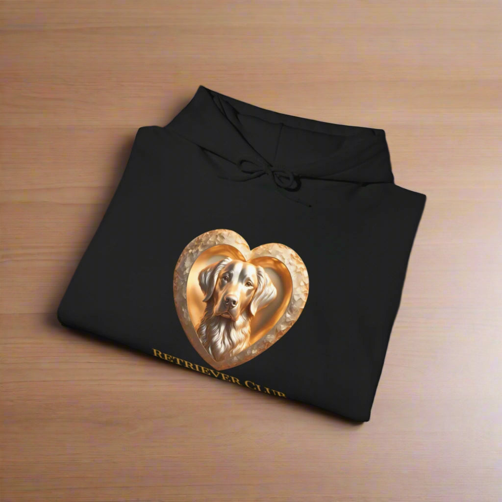 folded black golden retriever dog hoodie sweatshirt