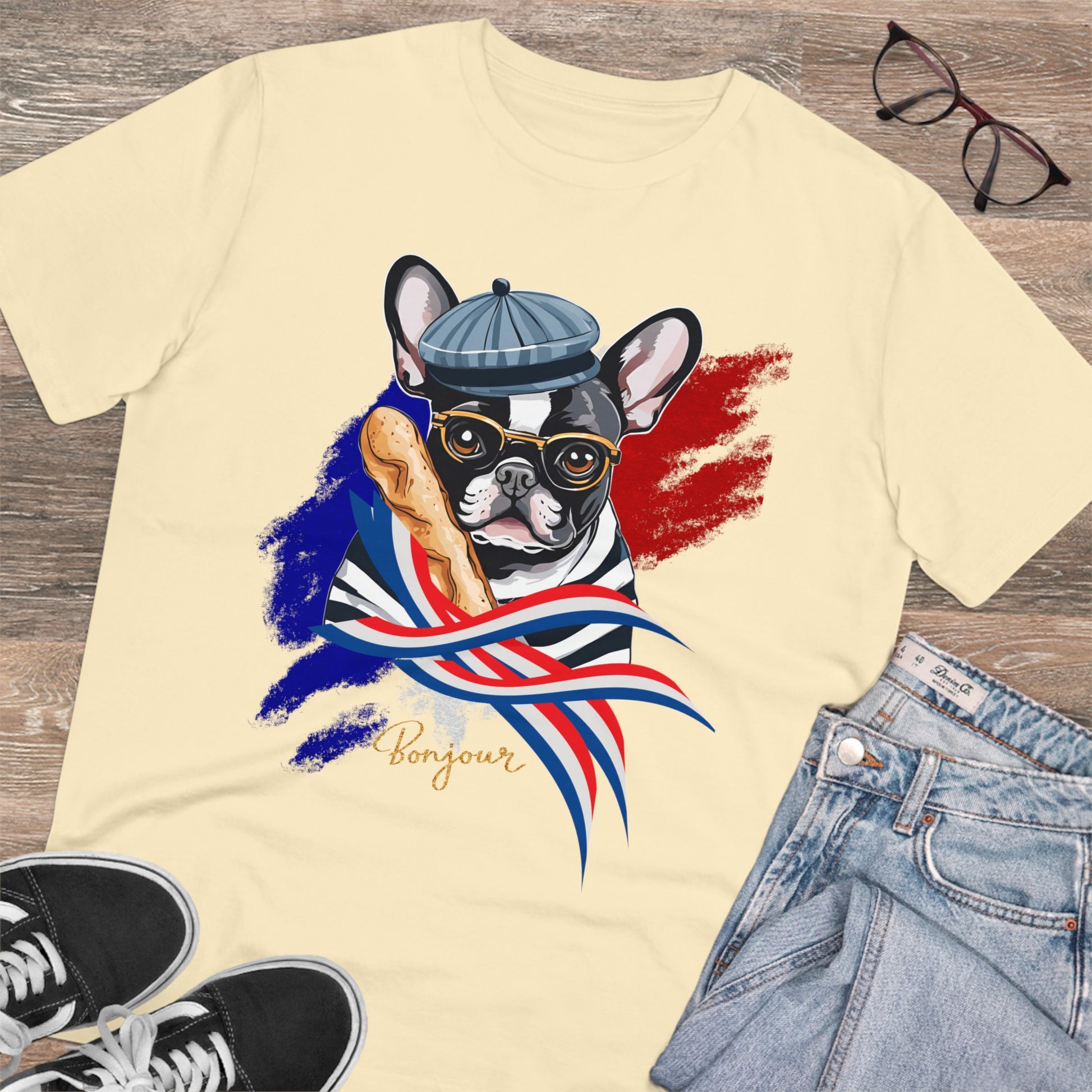 "FRENCH BULLDOG" french bulldog tshirt colourful eco