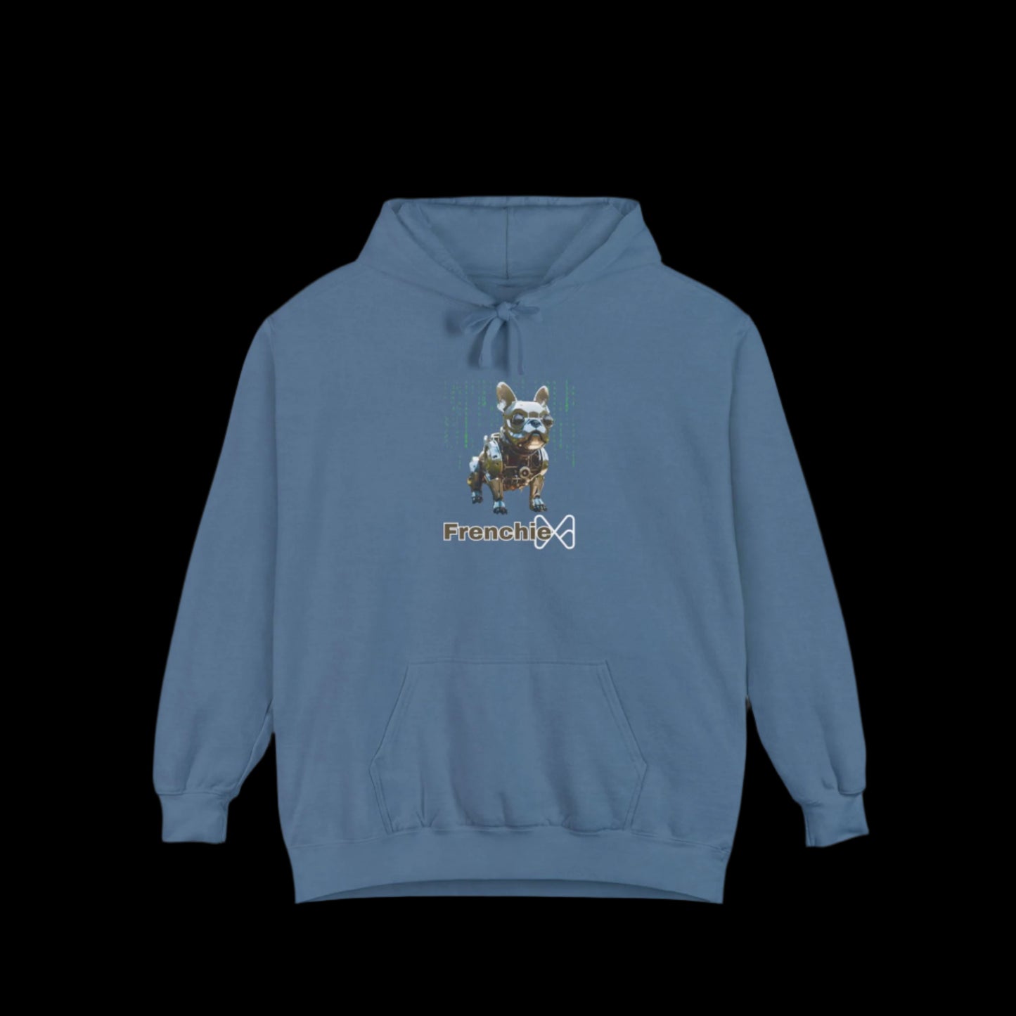 french bulldog frenchie dog hoodie sweatshirt darker blue