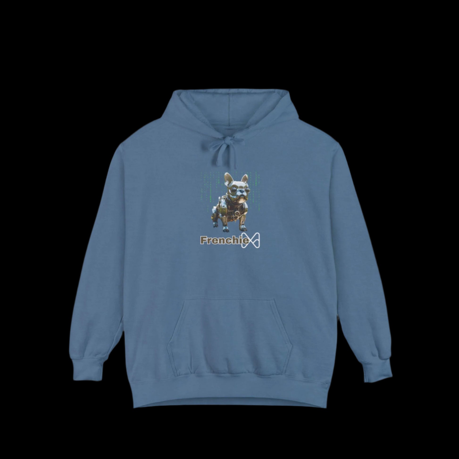 french bulldog frenchie dog hoodie sweatshirt darker blue