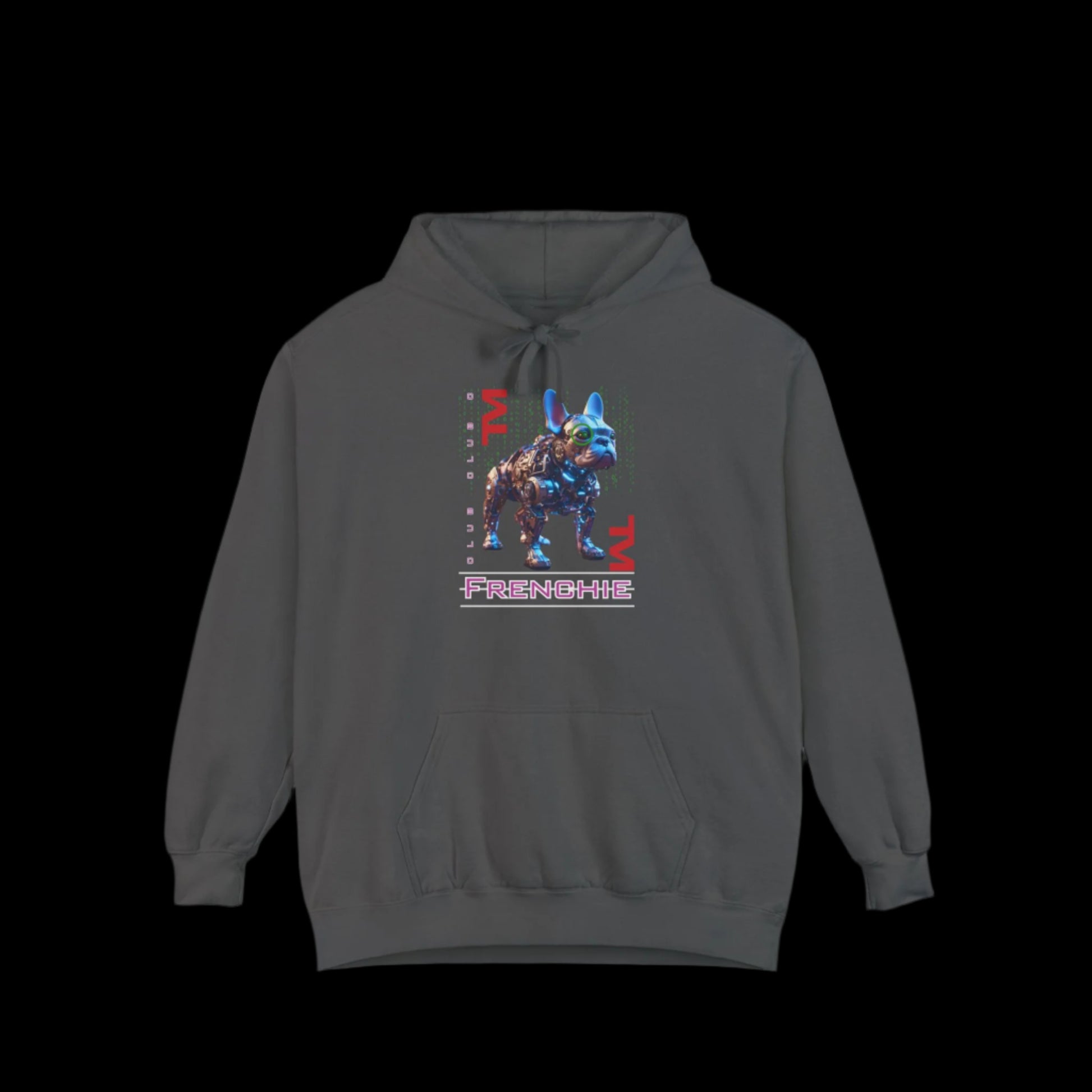 frenchie french bulldog "Premium Cotton-Blend Hoodie – Soft, cozy, and stylish casual hoodie for everyday wear. Perfect for layering and staying warm in any season." green