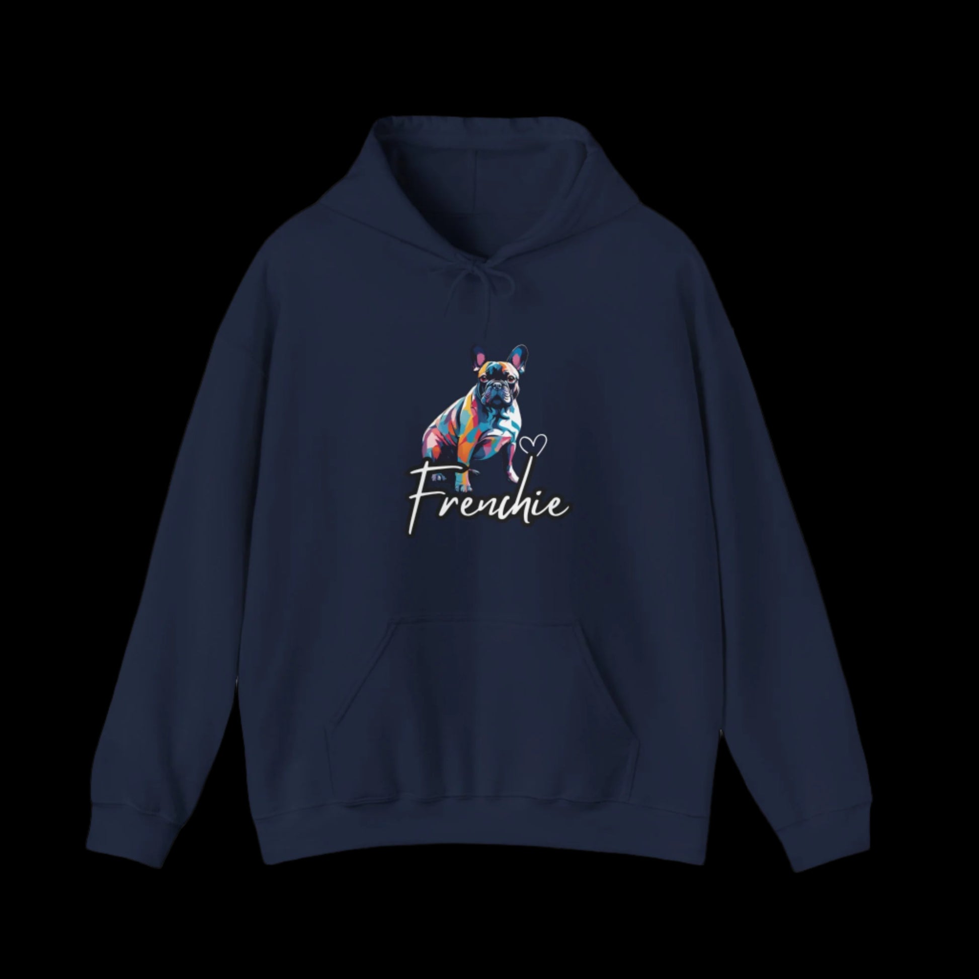 frenchie french bulldog hoodie premium sweatshirt clothes blue