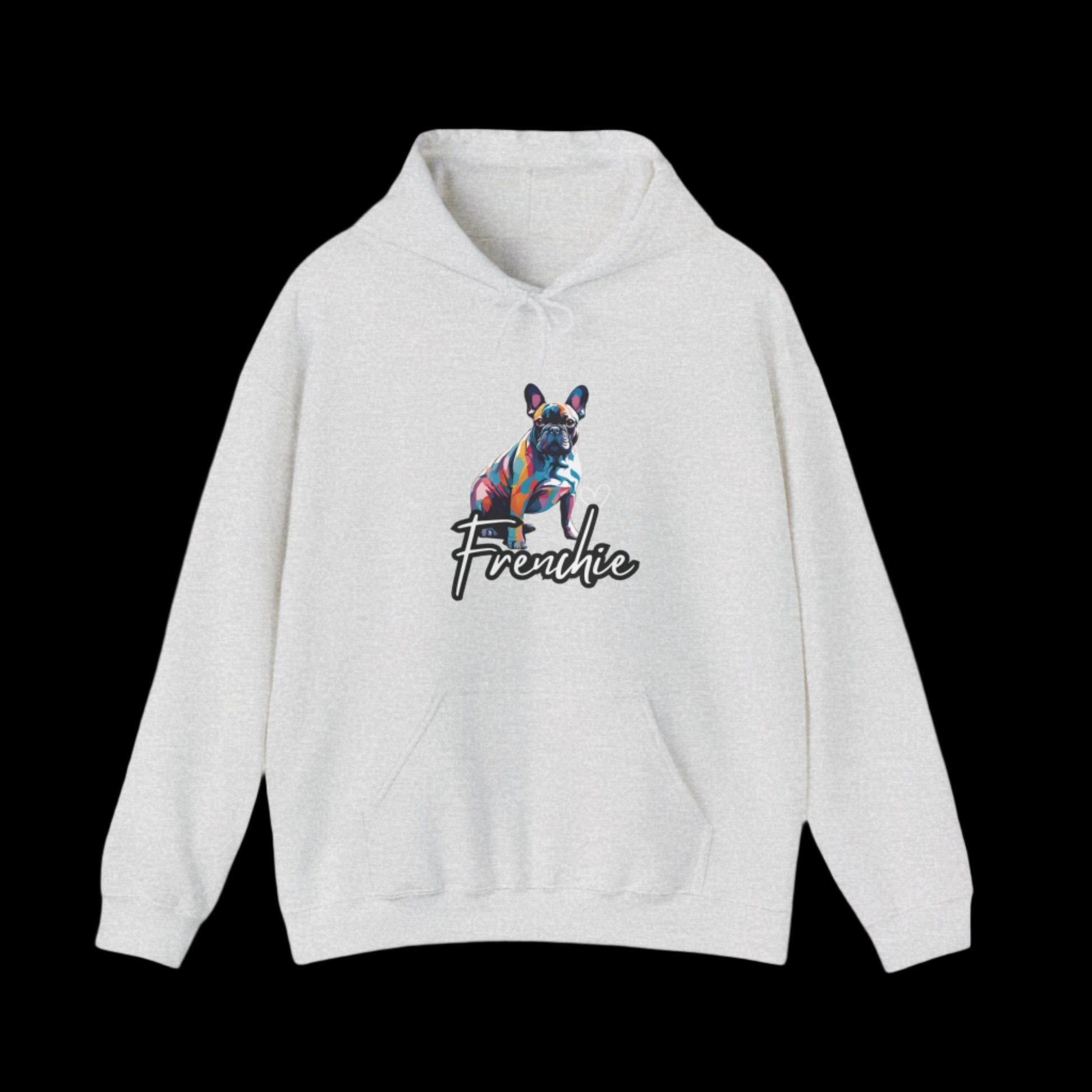 frenchie french bulldog hoodie premium sweatshirt clothes gray