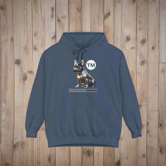 frenchie_love_metalic_french_bulldog_premium_hoodie blue dark