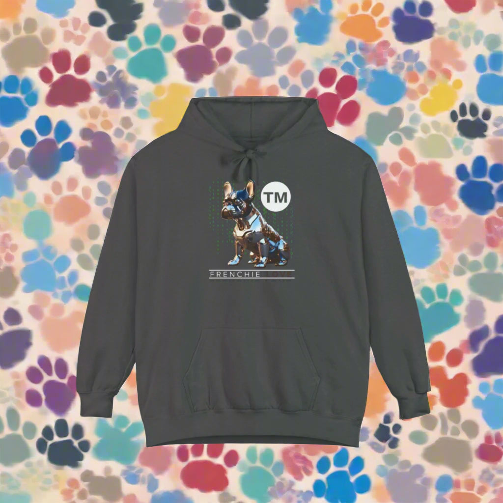 frenchie_love_metalic_french_bulldog_premium_hoodie frenchie green