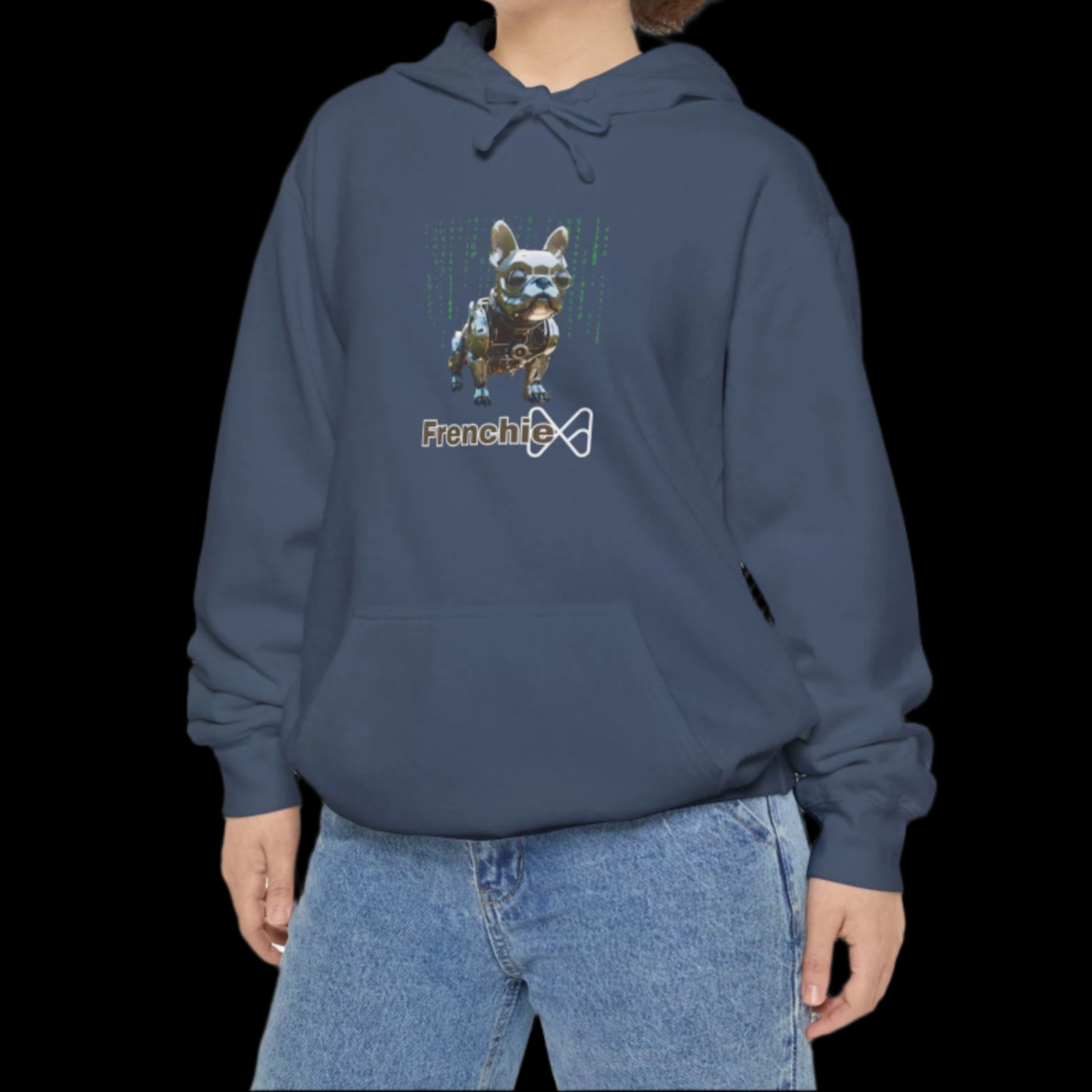 french bulldog frenchie dog hoodie sweatshirt full view