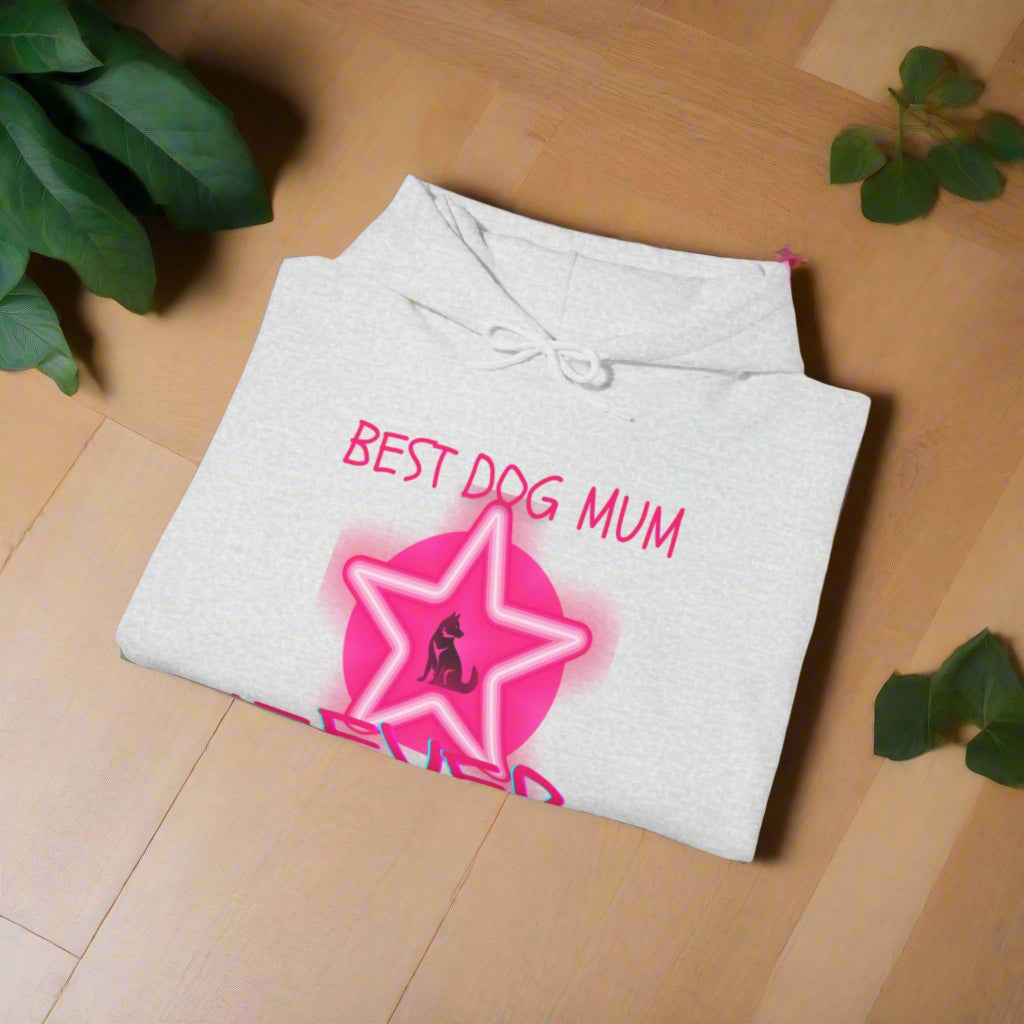"Best Dog Mum Ever" Hooded Sweatshirt - Sniff Waggle And Walk premium funny dog walking hoodie