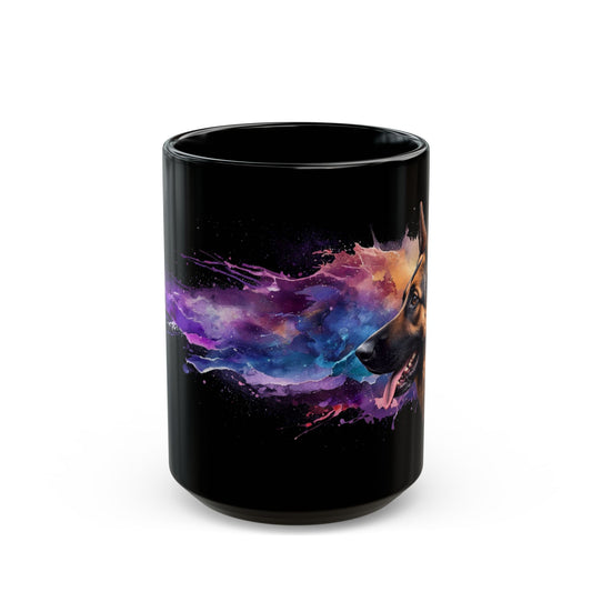 German Shepherd galaxy mug front view