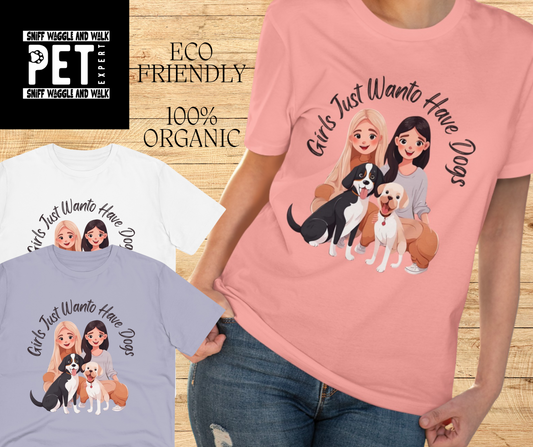 girls just wato have dogs t-shirt pink