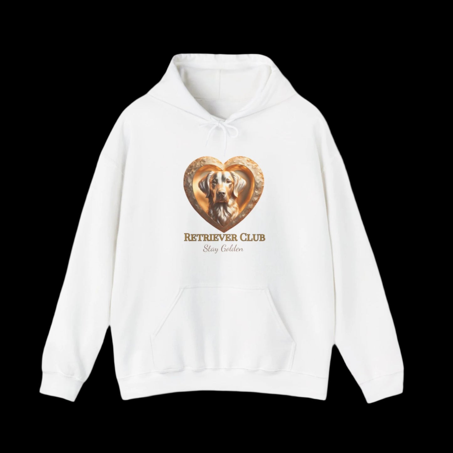 golden retriever club hoodie white