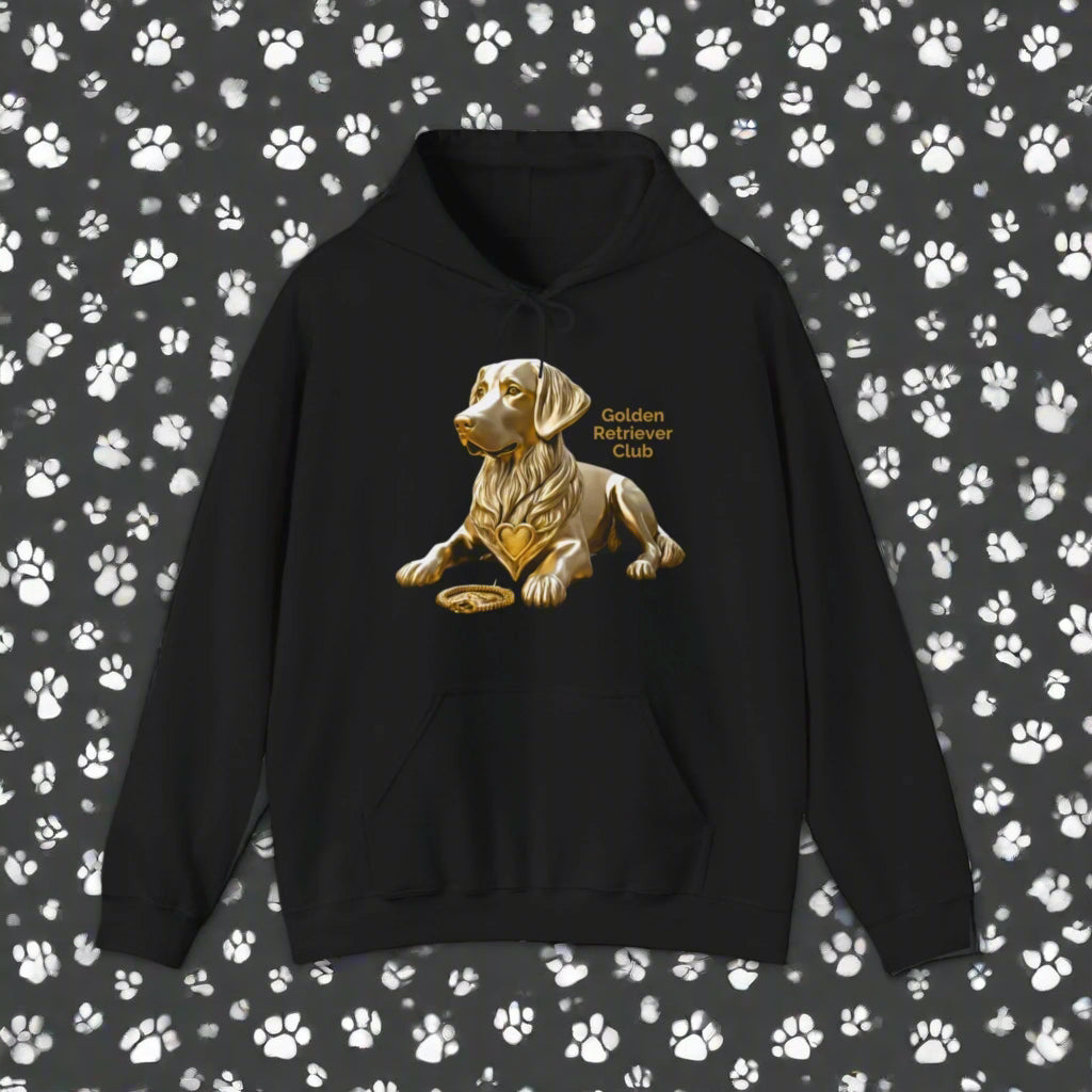 golden retreiver black hoodie