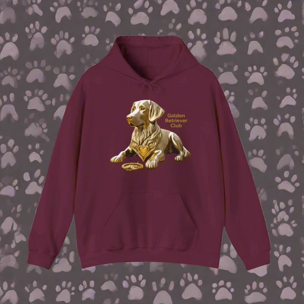 golden retriever hoodie red