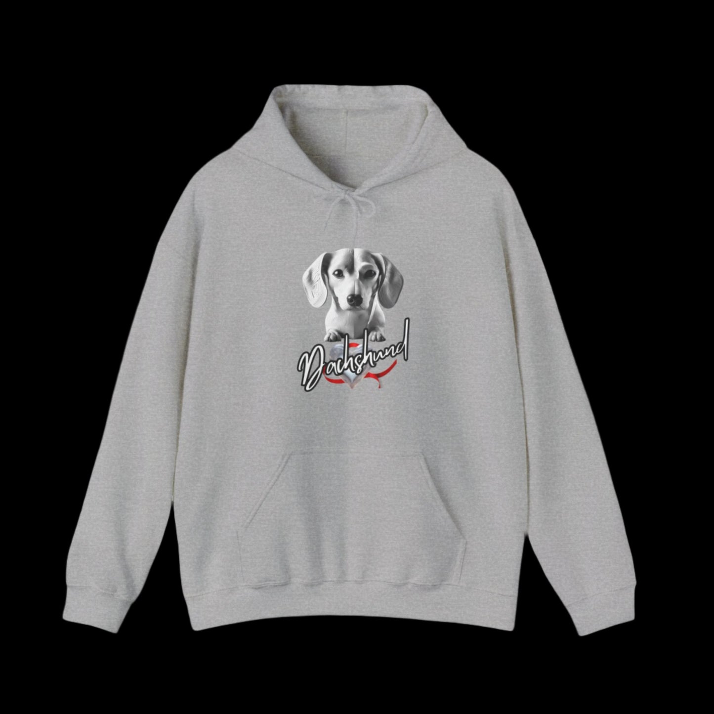 gray dachshund sausage dog hoodie clothes sweatshirts premium