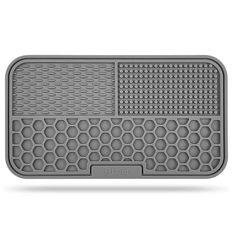 dog bowl gray Dog Lick Mats slow feeder. - Sniff Waggle And Walk