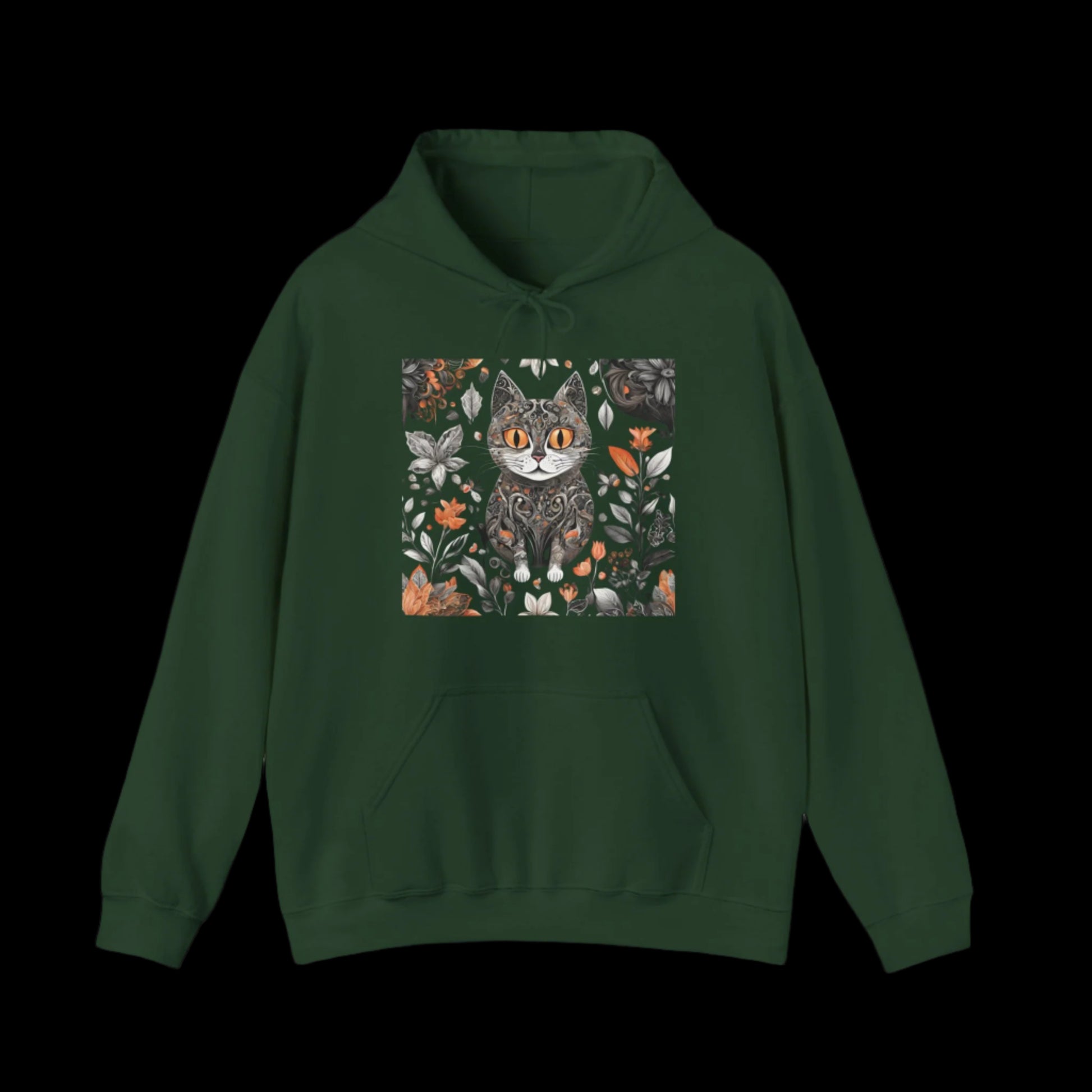 cat hoodie pussy clothing black green