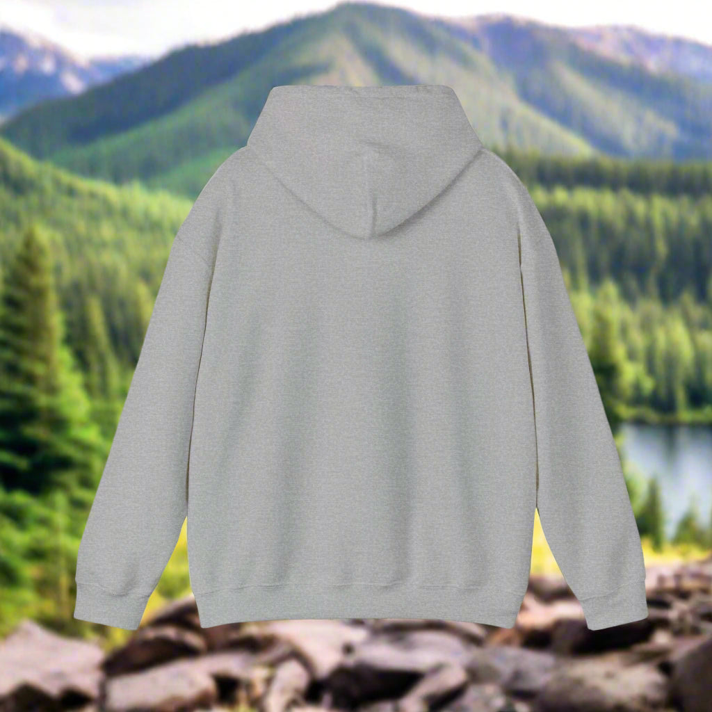 gray gift Unisex Heavy Blend™ Stay Wild Hooded Sweatshirt - Sniff Waggle And Walk