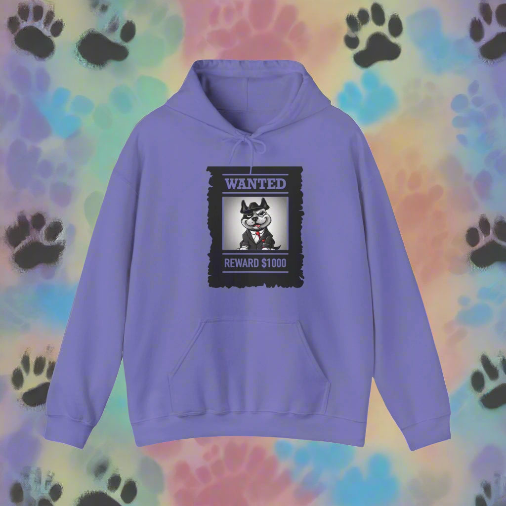 Unisex Heavy Blend⢠"Wanted" Hooded Sweatshirt - Sniff Waggle And Walk purple