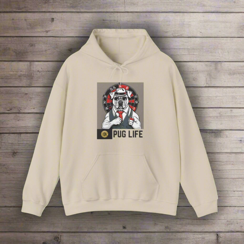 Unisex Blend⢠Bitcoin Pug life Hooded Sweatshirt - Sniff Waggle And Walk cream