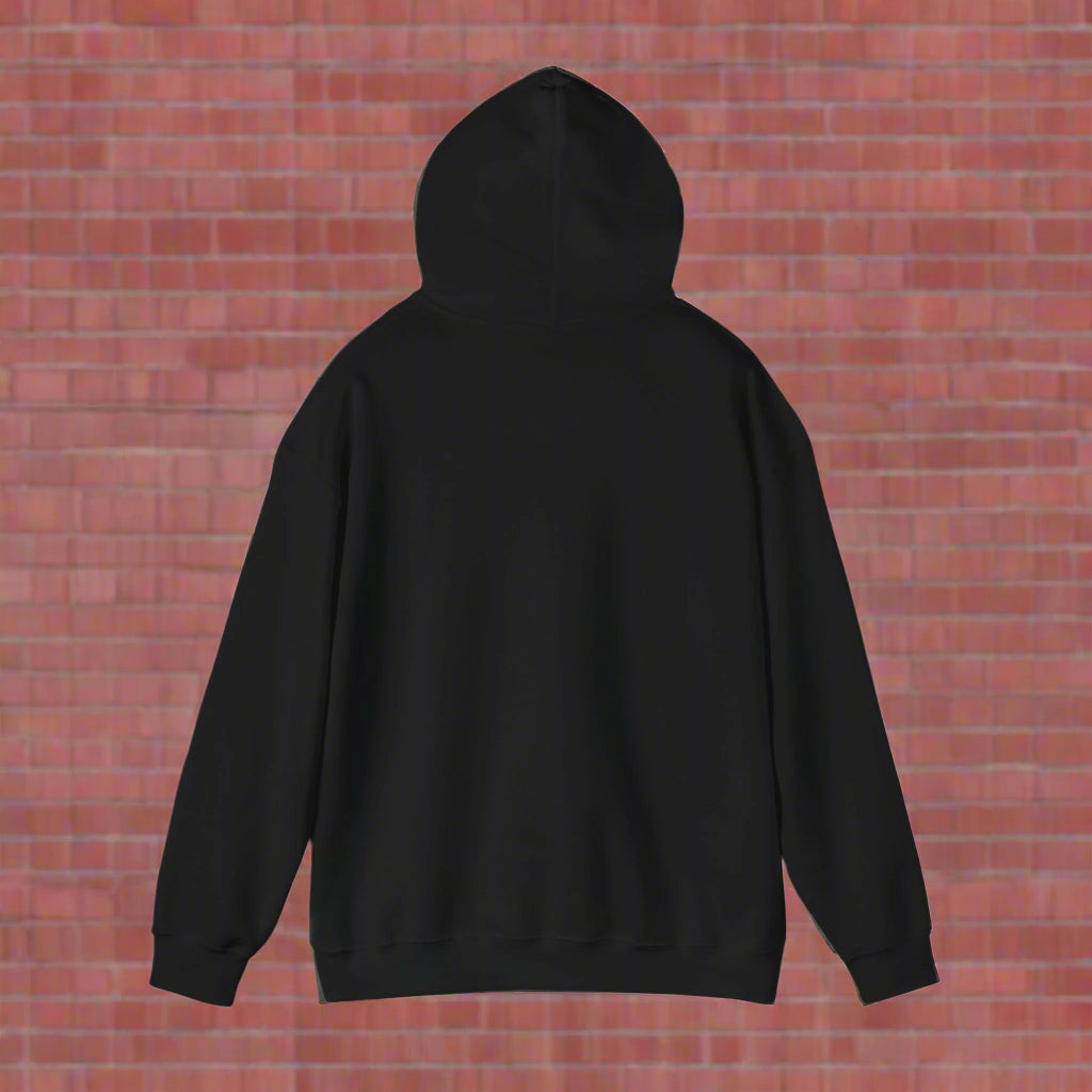 Unisex Heavy Blend™ Dog Hair Dont Care Hooded Sweatshirt - Sniff Waggle And Walk black hood up