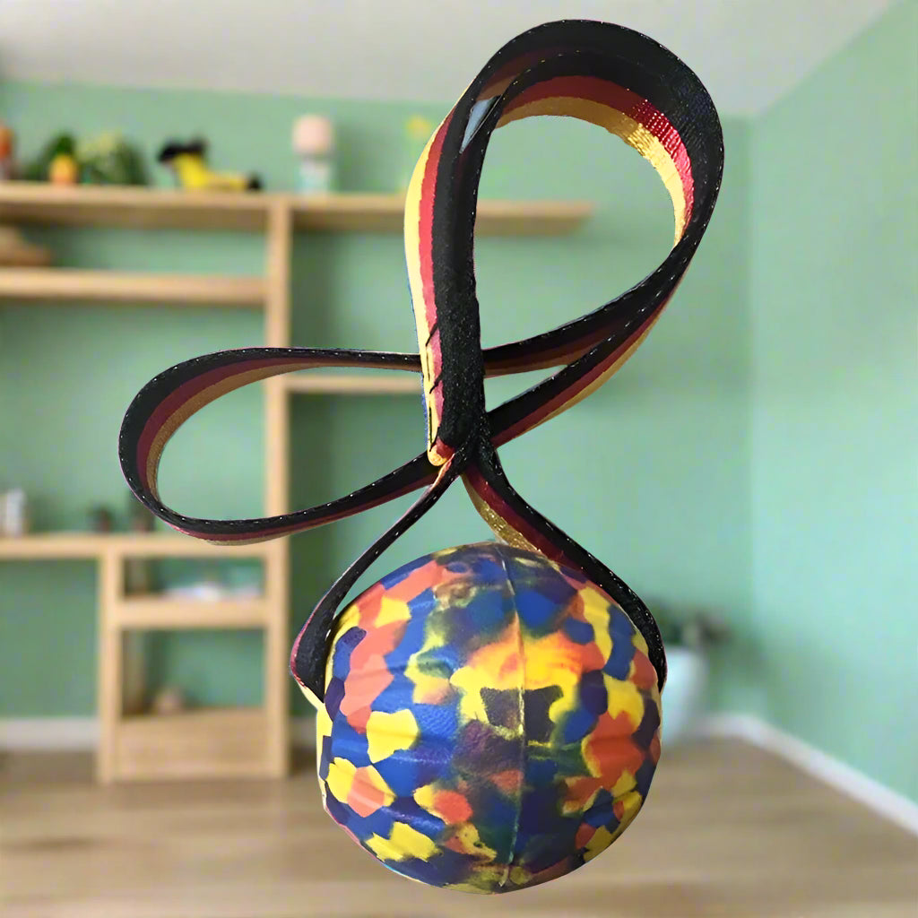 Sniffwagglendwalk Indestructible ball on a rope. - Sniff Waggle And Walk