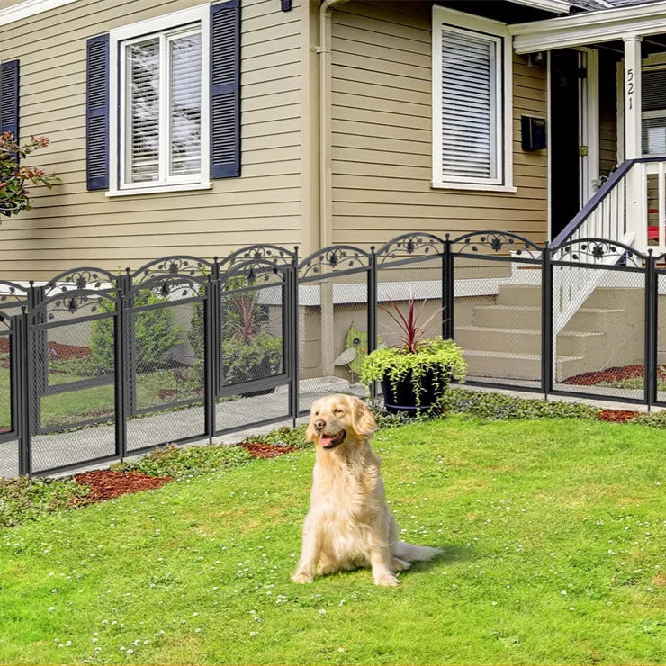 Puppy training enclosure with waterproof lining and safety lock