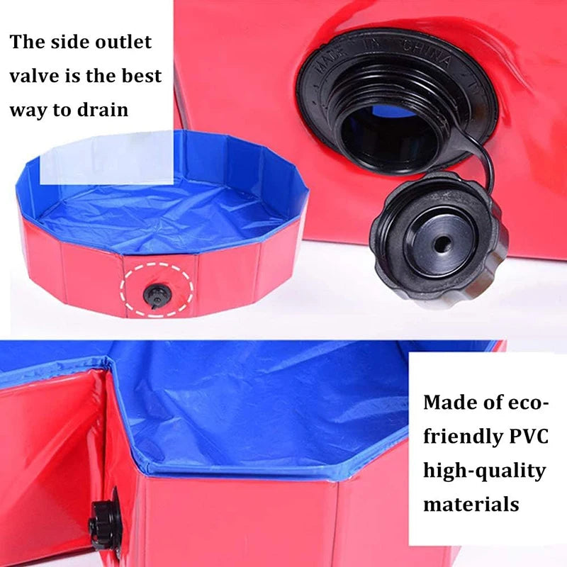Portable Dog Bathtub: Foldable Design for Summer Refreshment and Outdoor Fun by- Sniff Waggle And Walk