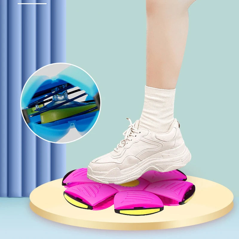 person squashing down dog toy with there foot