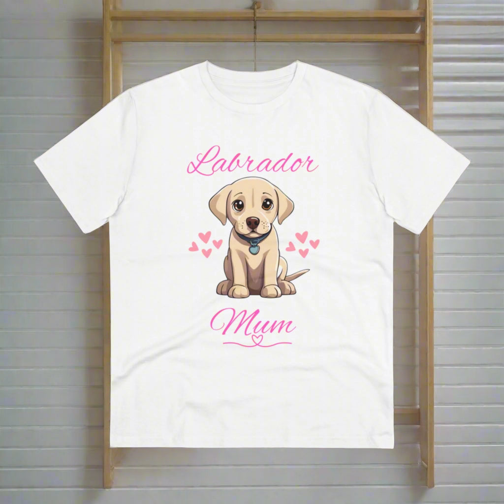 "LABRADOR MUM" Organic T-shirt - by sniffwagglenwalk™ - Sniff Waggle And Walk