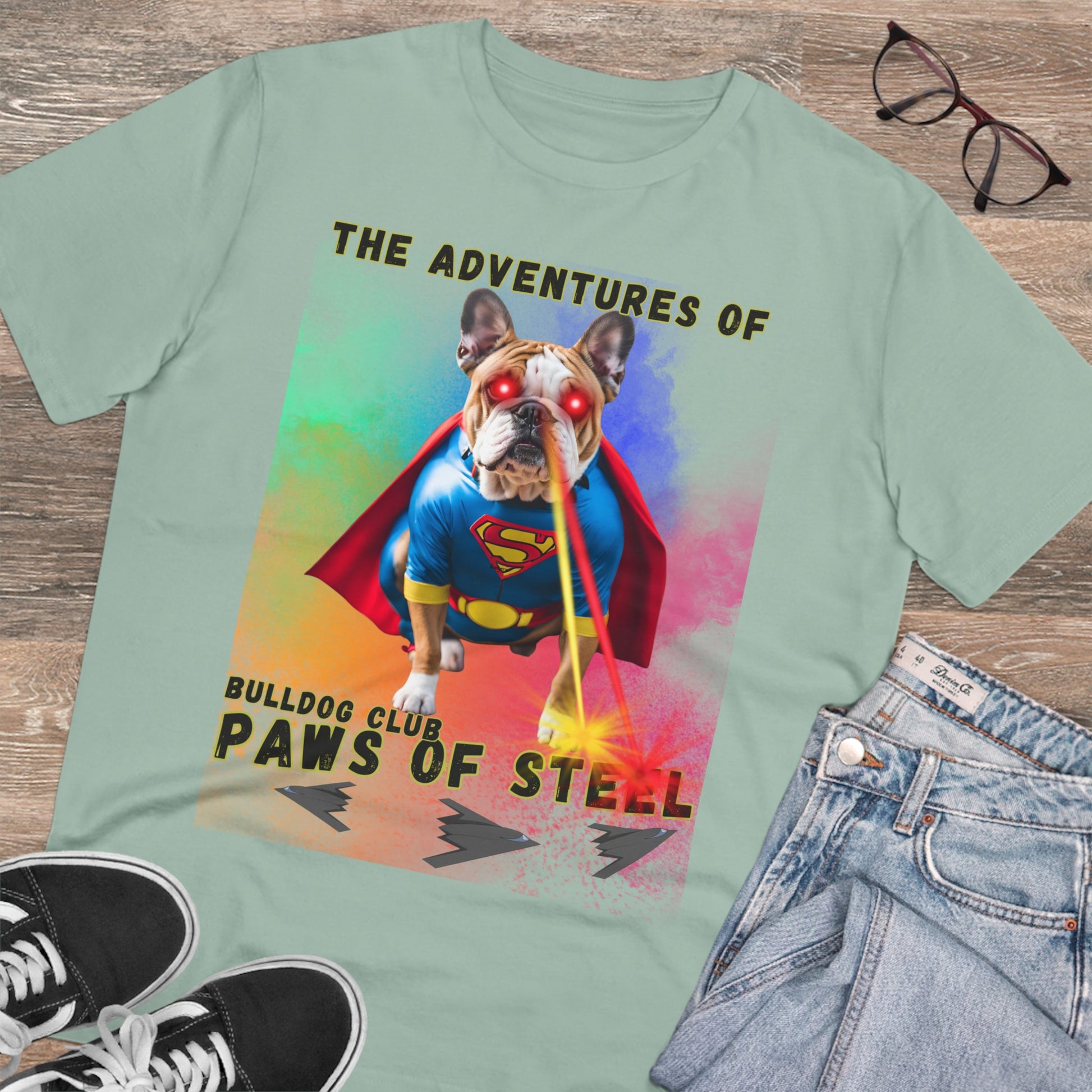 light blue bulldog tshirt